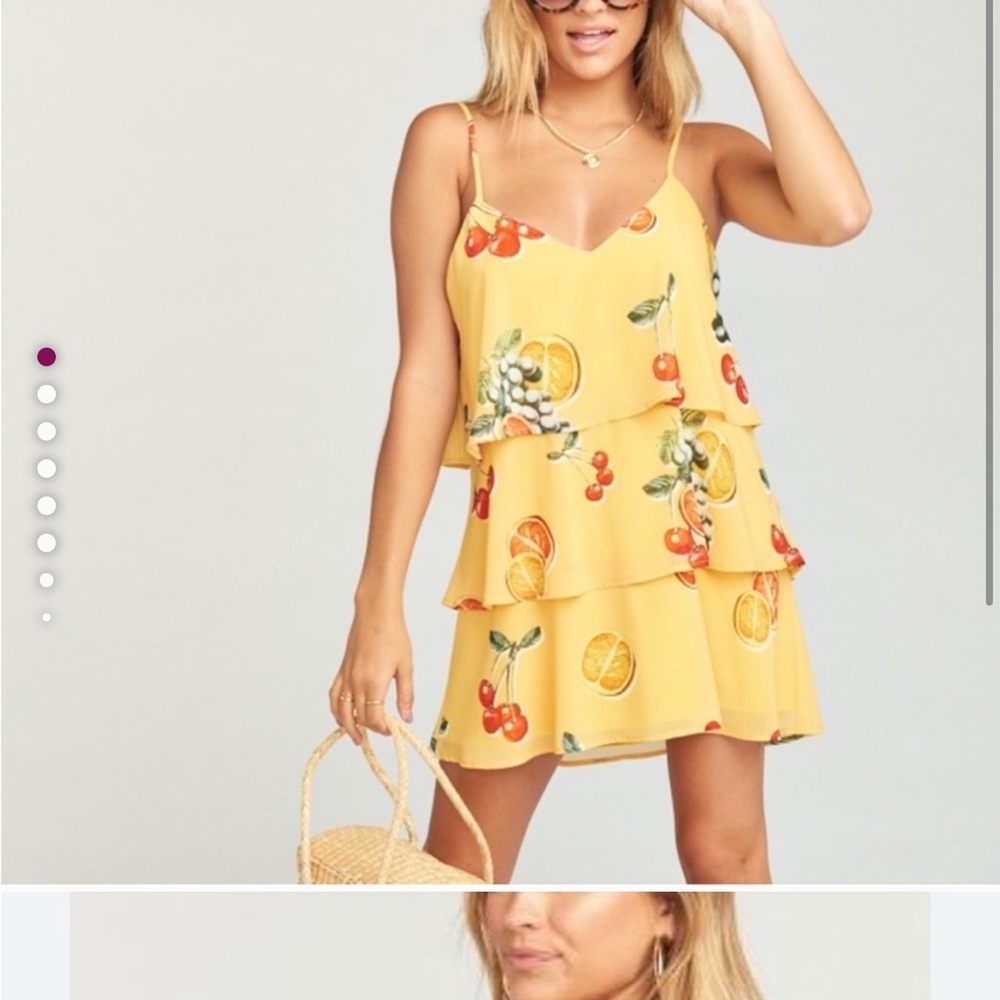 Show Me Your Mumu Suarez Ruffle Dress in Fruit Basket